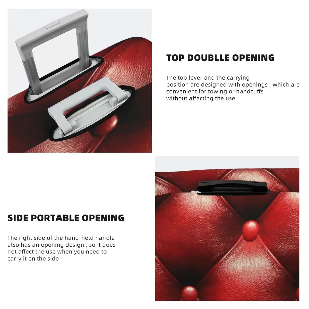 QUILTED LEATHER Print Luggage Protective Dust Covers Elastic Waterproof 18-32inch Suitcase Cover Travel Accessories