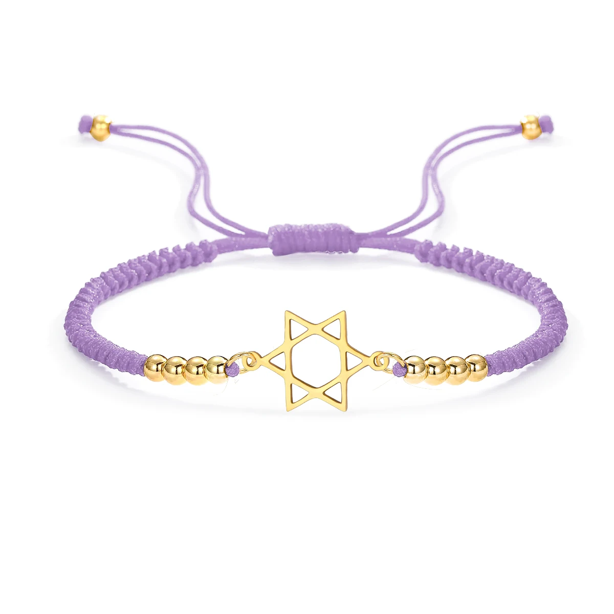 المكرر المصقول الفولاذ المقاوم للصدأ اليهودية نجمة ديفيدز محظوظ سحر سوار المرأة الأحمر سلسلة مكرامية قابل للتعديل مجوهرات الحاضر