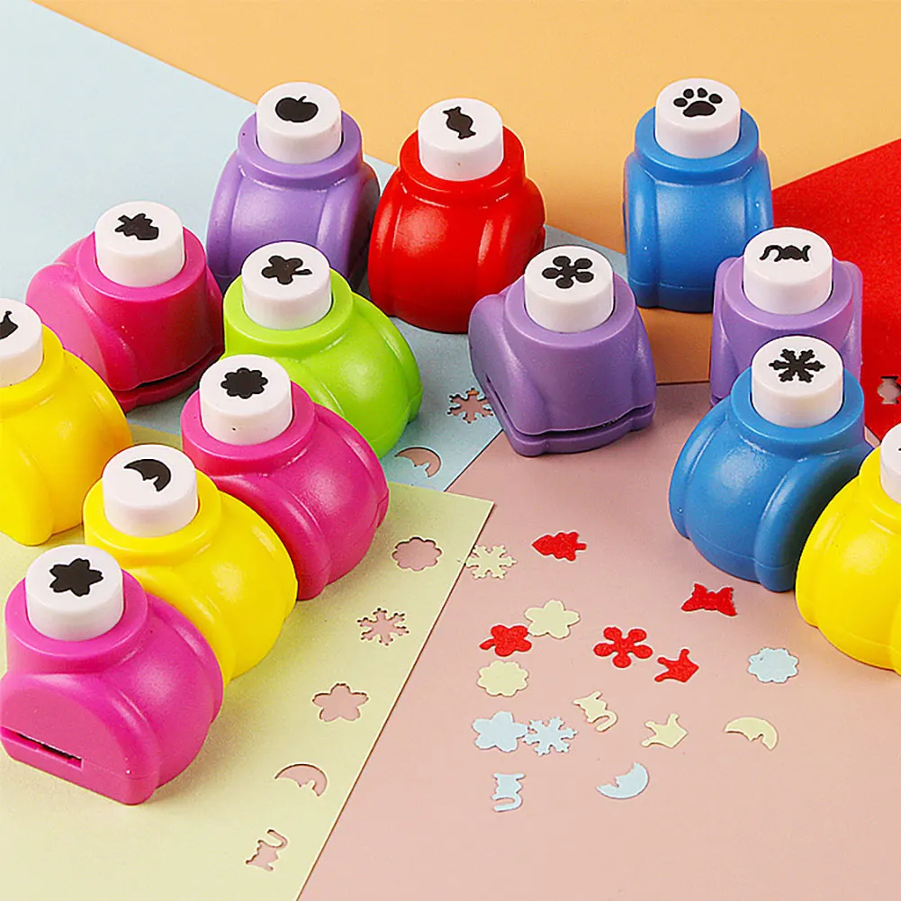 Mini scrapbook perfuradores feitos à mão cortador cartão artesanato impressão diy flor papel artesanato perfurador buraco forma