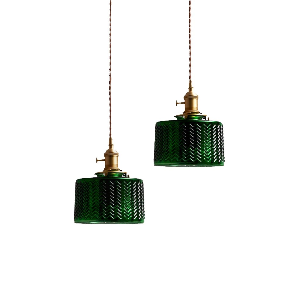 vidro de cobre conduziu a luz pingente sala jantar cabeceira nordic verde clear pendurado lampada parede iluminacao interior decoracao para casa e27 01