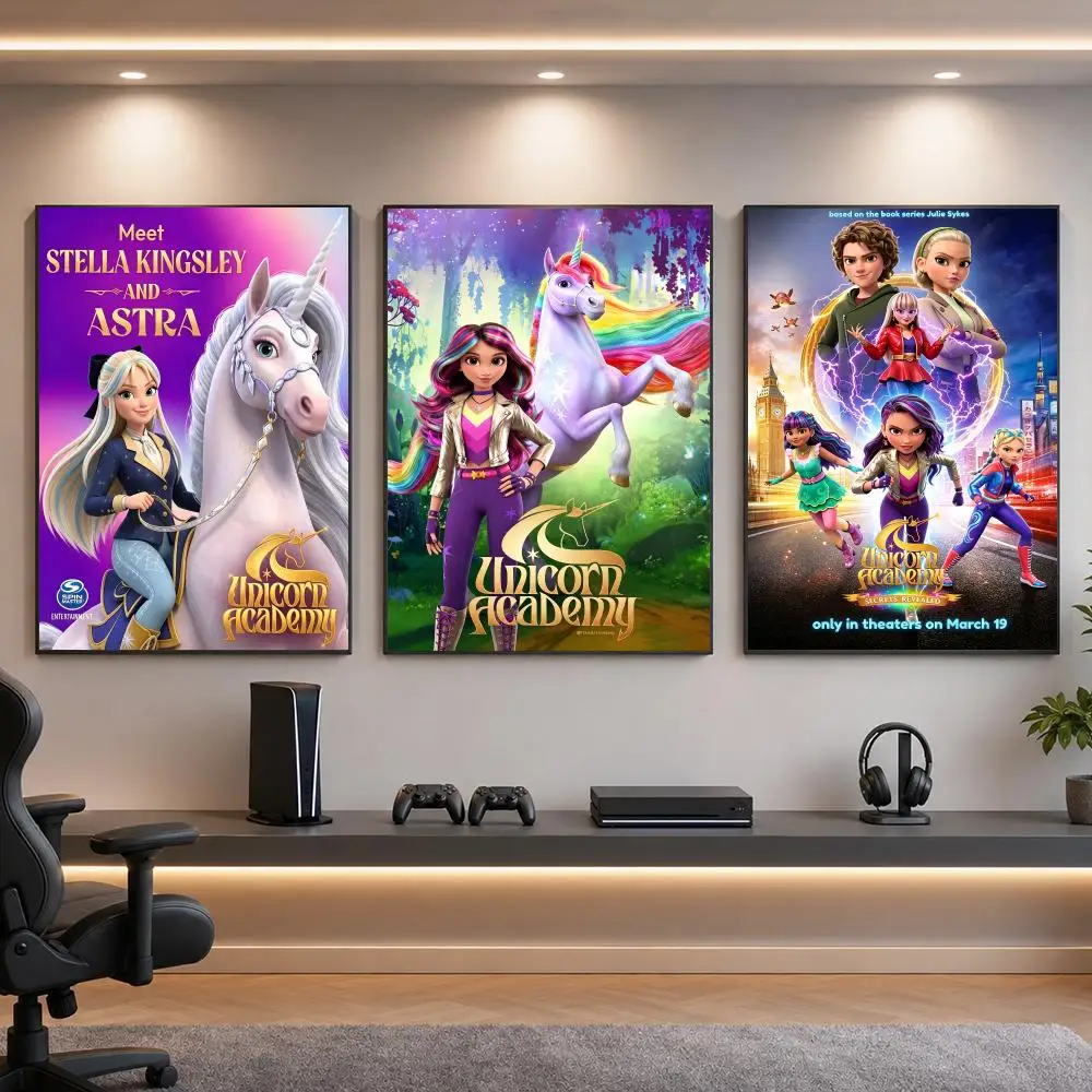 Series Fantasy U-Unicorn Academy Poster HD Removable Wall Art Gift Bedroom Lounge Dorm Office Gaming Cafe Bars