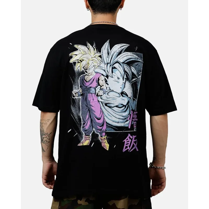 Dragon Ball Z Gohan 2025 Sommer männer Lose Version T-shirt Streetwear Animation Druck Casual Täglichen Eltern-kind-Kleidung top