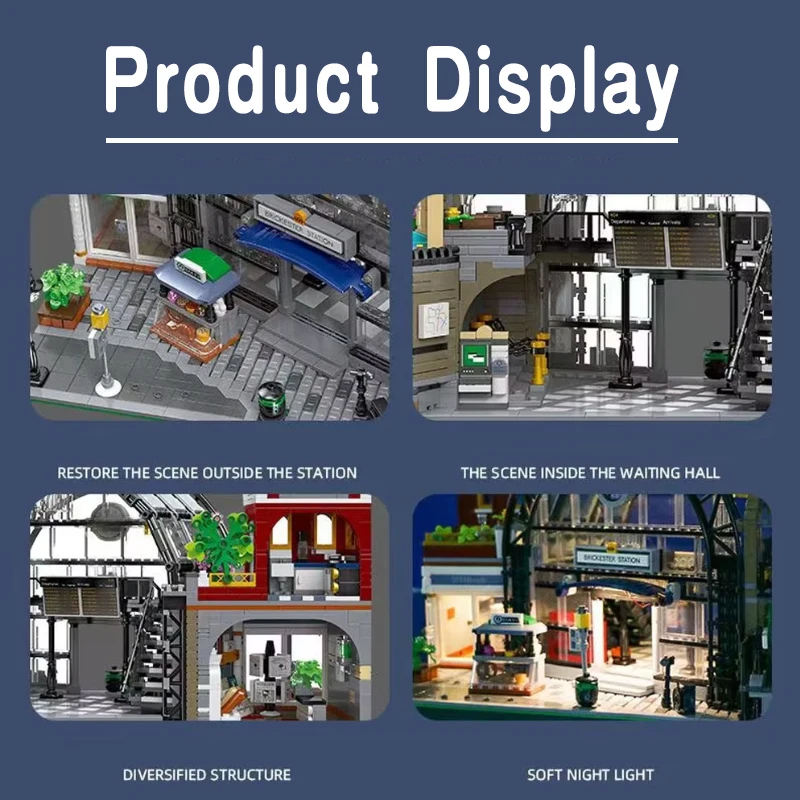 Auf Lager Technisches kreatives The Meeting Point-Design mit leichtem Street View-Modell, Spleißziegel-Baustein für Kinder, 2720 Stück