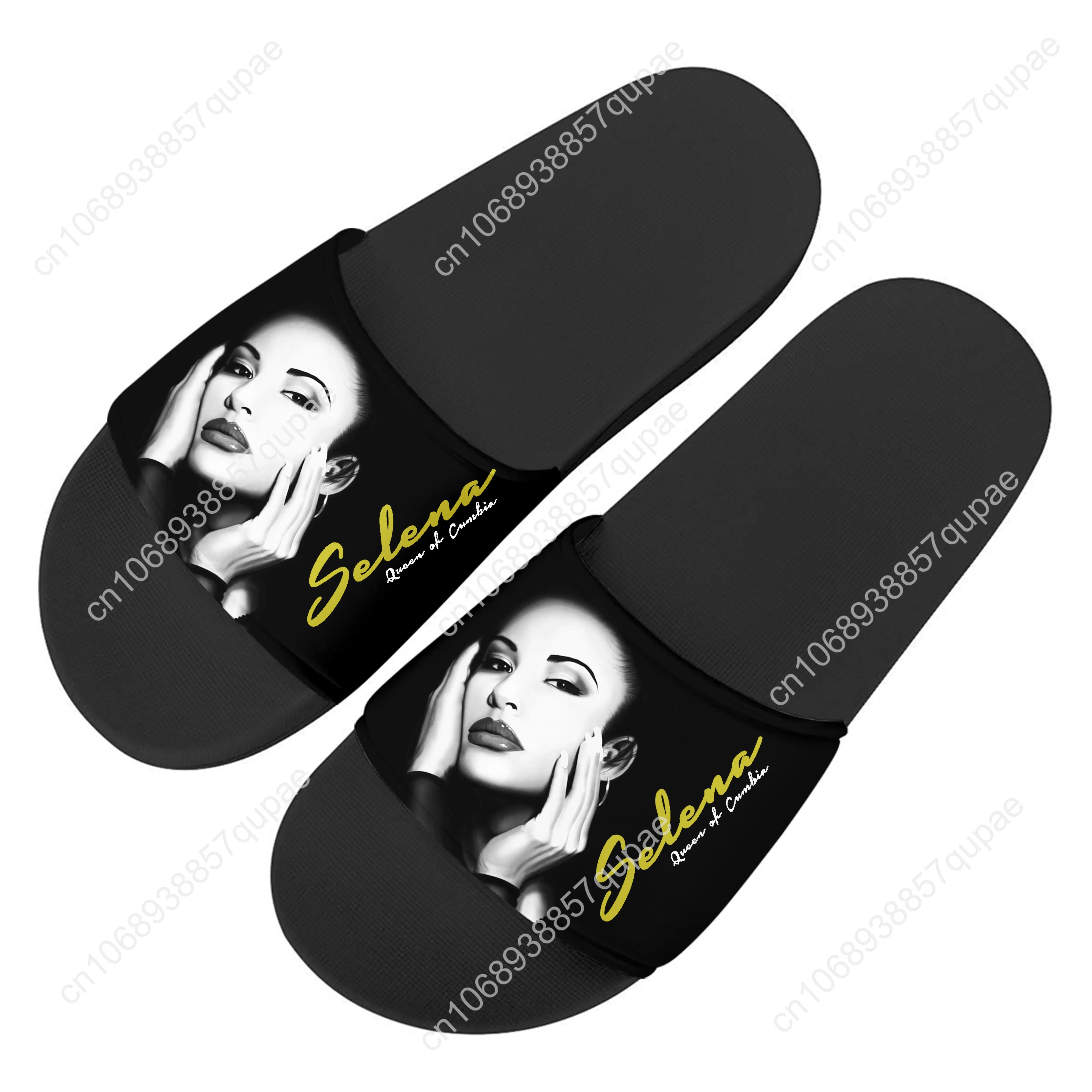Selena Quintanilla Singer Slippers Home Water Shoes Men Women Teenagers Beach Pool Sandals High Quality Custom Summer Slipper 2