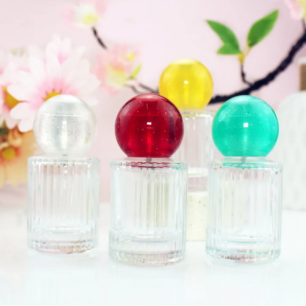 

30ml Clear Thick Glass Perfume Bottles Round Empty Travel Spray Atomizer Cosmetic Sprayer Bottle Refillable