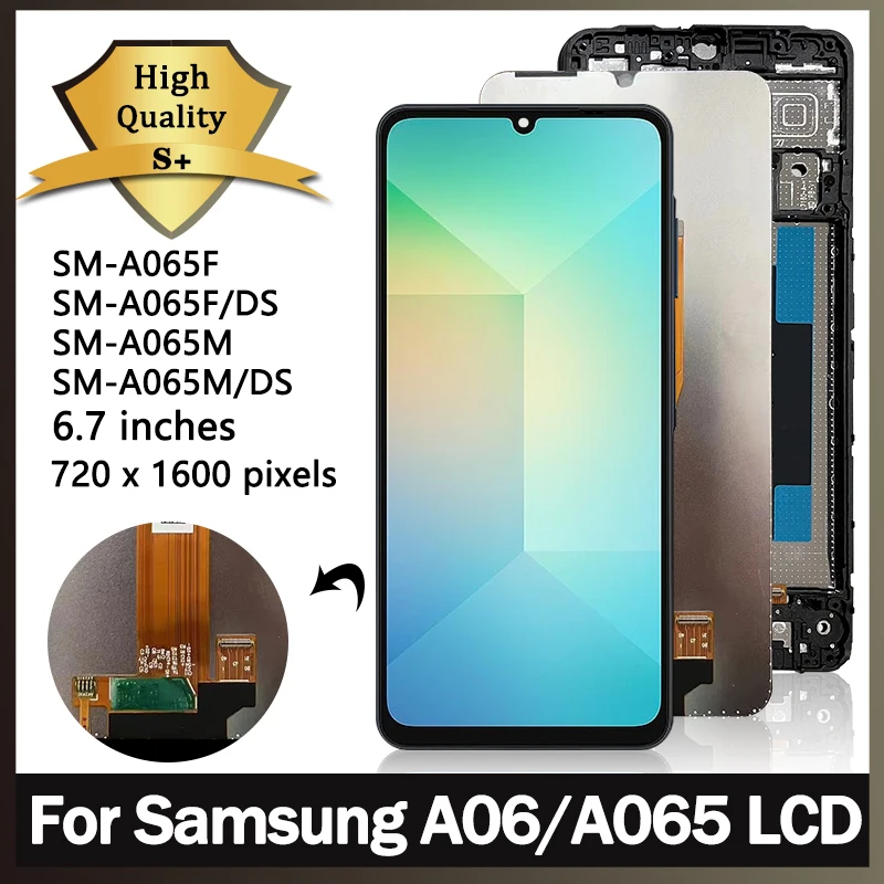 SM-A065F A065F/DS A065M A065M/DS Premium Lcd For Samsung A06 Display Touch Screen Digitizer Panel Assembly For SM A065