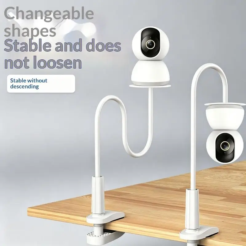 Adjustable Angle Surveillance Camera Clamp Bracket Tool-free Installation for Tabletop Shelf Cabinet Daily Use
