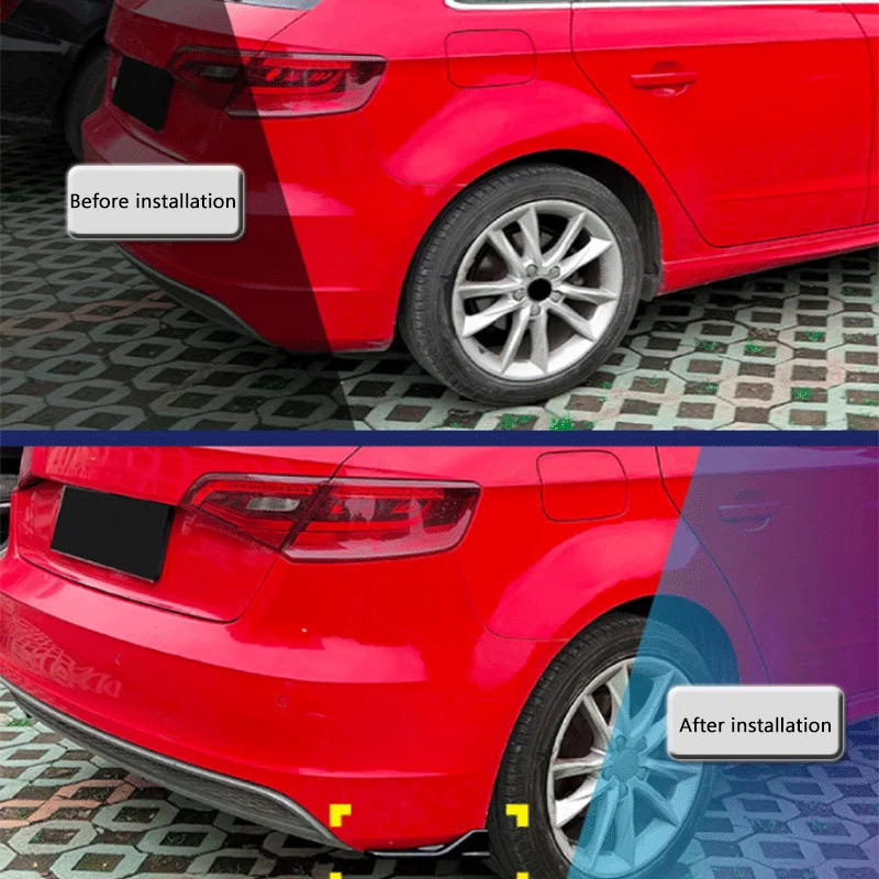 High Quality Special Rear Corner Bumper Sticker Anti-Scratch Exterior Upgrade Parts For Audi A3 Hatchback S3 8V Sline 2013-2016