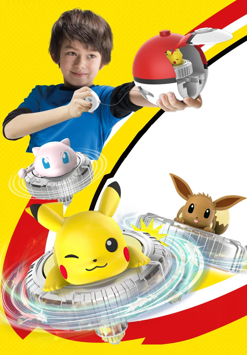 Pokemon Kreisel Actionfigur Pikachu Charmander Squirtle Mew Eevee Elf Ball Gyro Spinner Spiel Sammeln Spielzeug Set Kind Geschenk – Detail 2