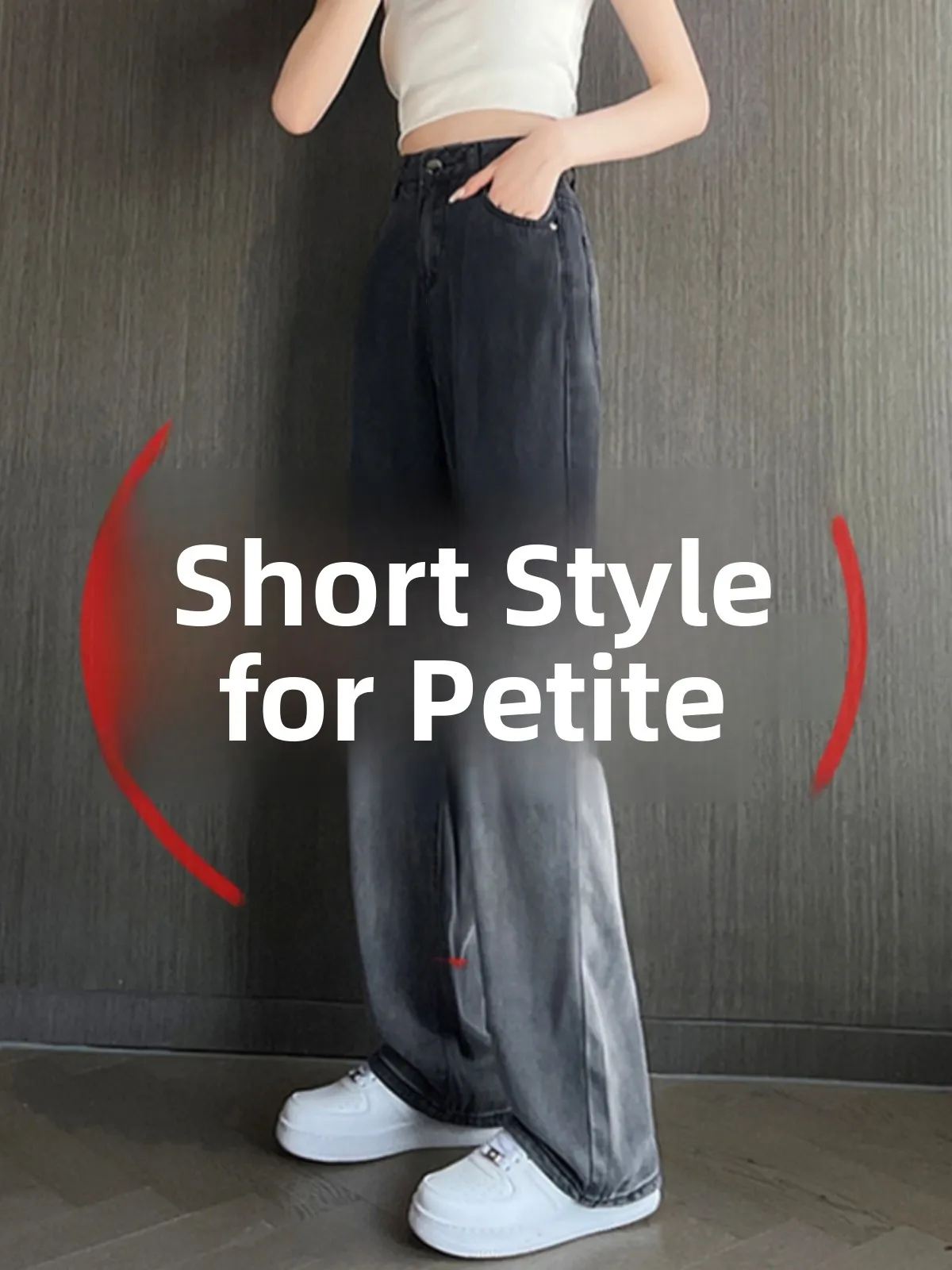 

Летние женские джинсы с высокой талией, прямые, градиентные, широкие брюки, повседневный стиль, охлаждающие, длинные штаны