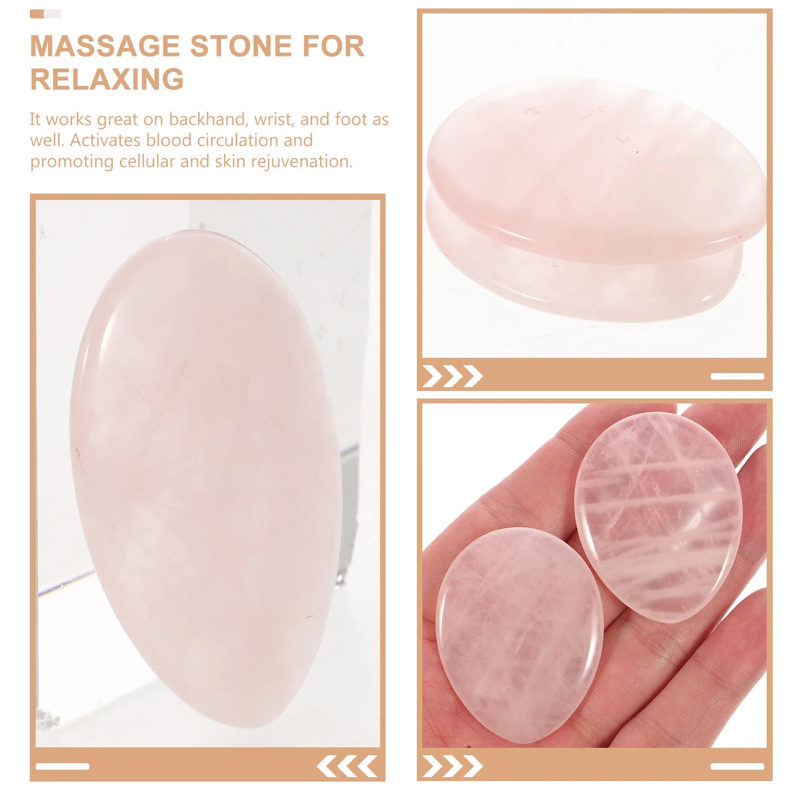 2Pcs Household Scraping Plate Massage Stone for Face Neck Hand Foot Portable Anxiety Relief Tool Boosts Relaxation