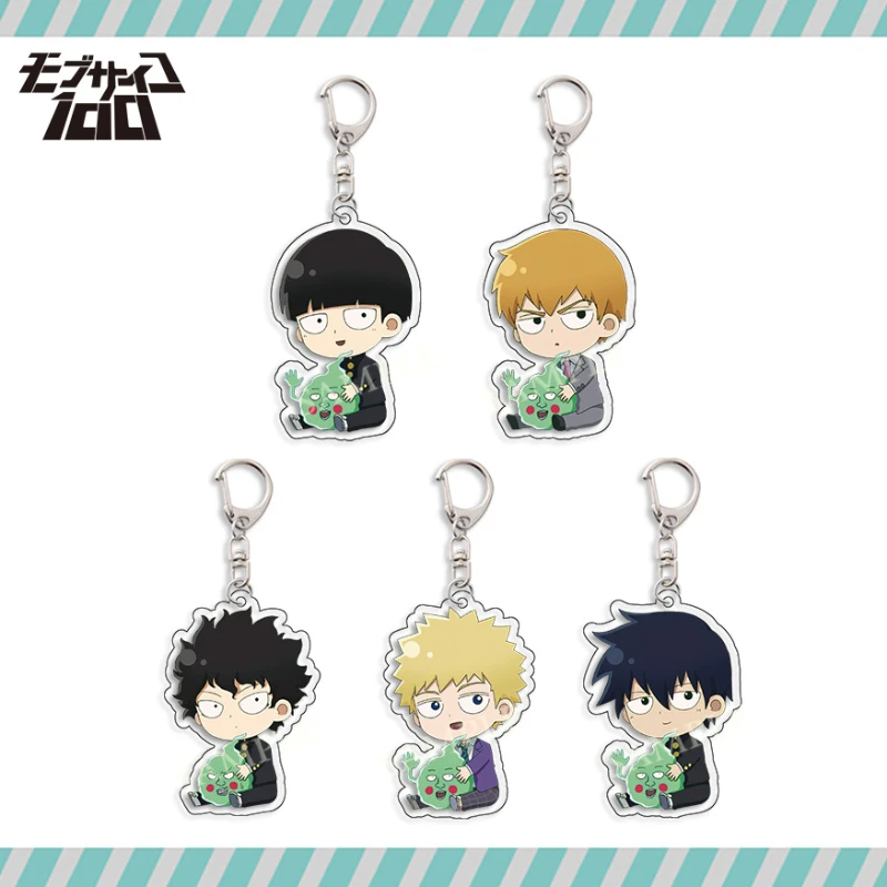 Mob Shigeo Kageyama Reigen Arataka Popular Game 2D Peripheral Acrylic Keychain Backpack Pendant Gift Anime Keychain Collection