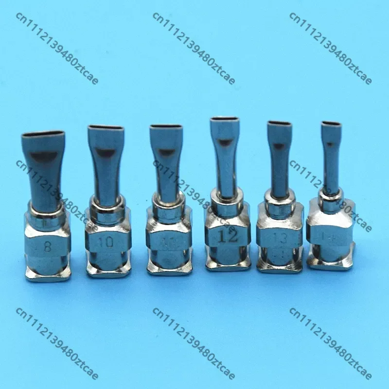 Stainless Steel Flat Dispensing Tip, Multiple Width Flat Glue Nozzle