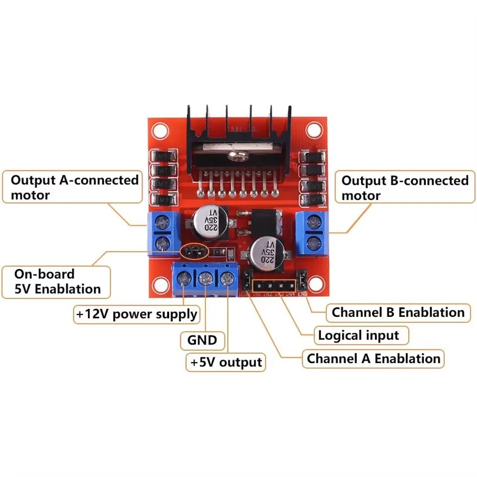 1PCS Dual H Brücke DC Schrittmotor Drive Controller Board Modul L298N DIY RC Spielzeug Auto Tank Chassis Fernbedienung Entwicklung