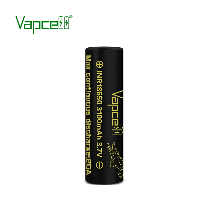 ต้นฉบับแบตเตอรี่โทรศัพท์ vapcell INR 18650 3100มิลลิแอมป์ต่อชั่วโมง20A แบตเตอรี่3.7โวลต์แบตเตอรี่ลิเธียมแบบชาร์จไฟได้ในปัจจุบันสูงสำหรับไฟฉาย boxmod