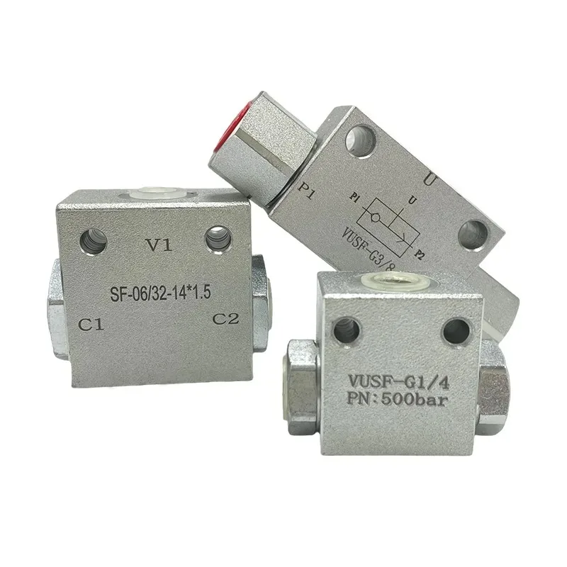 Hydraulic Three-way Shuttle VUSF-G1/4 G3/8 G1/2 G3/4 G1 Valves for Hydraulic Motors in Construction Machinery