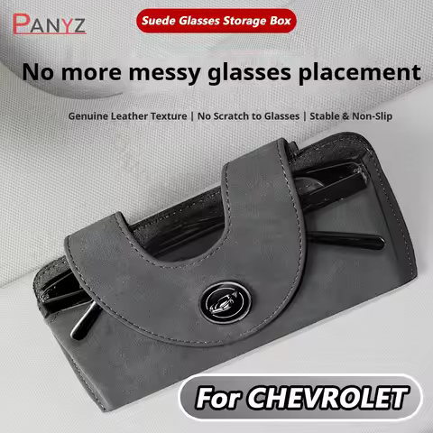 For Chevrolet Lacetti Epica Suede Car Sun Visor Glasses Clip Multifunctional Case Suede Glasses Storage Box Sunglasse Case