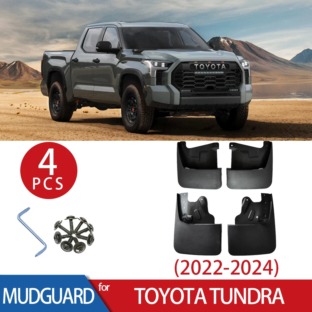 

Car Mudguard for TOYOTA TUNDRA 2022 2023 2024 Fender Mud Guard Flap Splash Plastic Auto Part Protection Accessories