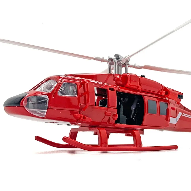 High Simulation Alloy Black Hawk Helicopter,Fire Helicopter Model Toy,Sound and Light Toy Airplane Children\'s Birthday Present