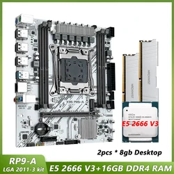 PR9-A MACHINIST X99 Motherboard Combo LGA 2011-3 Kit Xeon E5 2666 V3 CPU Processor 16GB DDR4 RAM Memory NVME M.2 USB 3.0 M-ATX