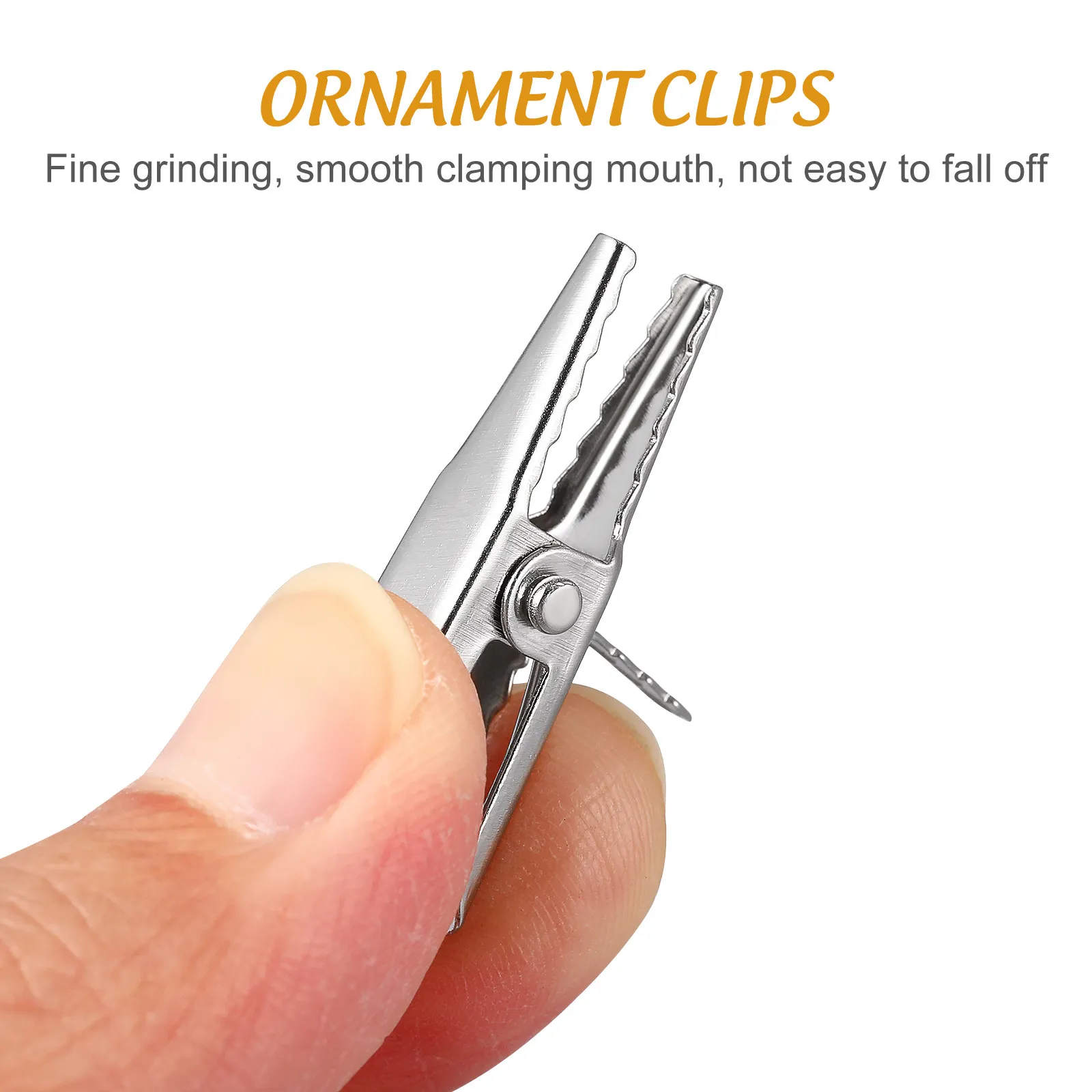 50Pcs Christmas Tree Ornament Clips Multi Function Small Iron Alligator Clips for DIY Crafts Photos Memo Holders