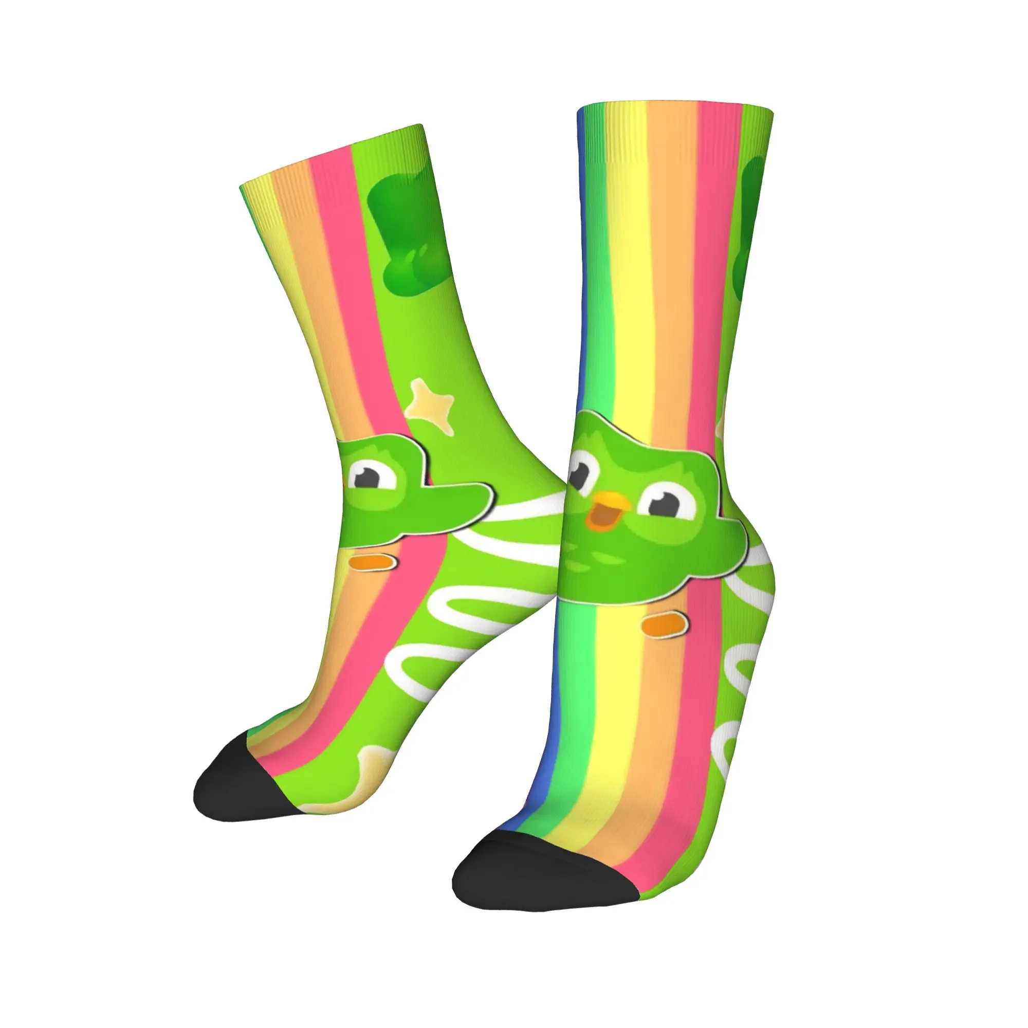 للجنسين الرجال الجوارب Duolingos البومة الثنائي جوارب الشتاء موضة لينة تنفس الجوارب تصميم سكيت المضادة للبكتيريا الجوارب #3