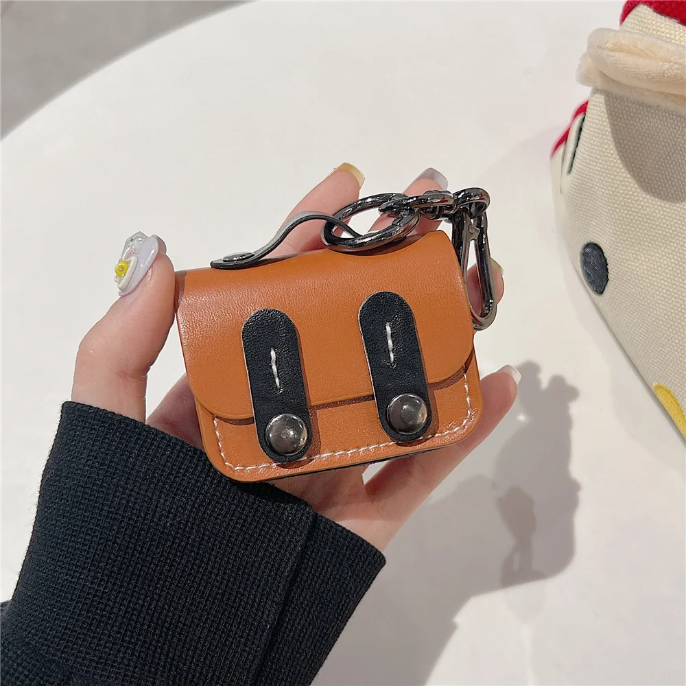 Модный кожаный чехол для Airpods Pro 2 2022 2023 для Airpods 3 2, защитный чехол для беспроводных наушников, маленькая сумка, украшение в подарок