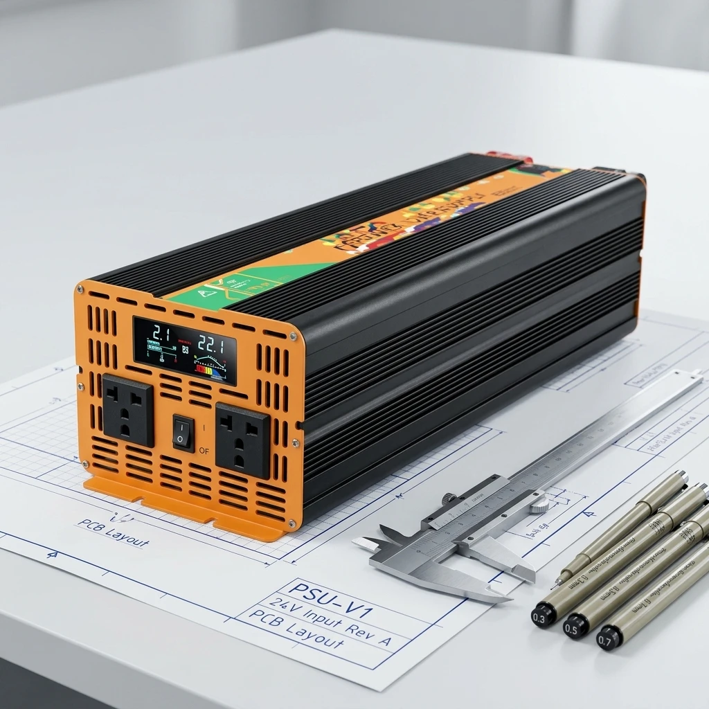 High Efficiency 6000S Pure Sine Wave Inverter DC 12V 24V To AC 220V For RV Car Power Supply