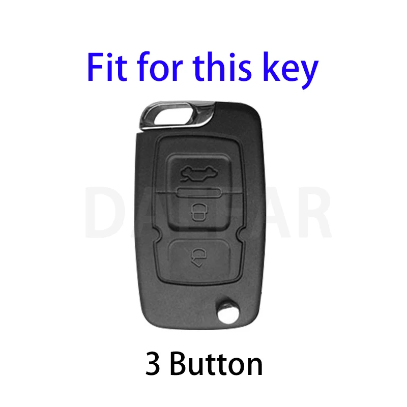 3 Buttons Car Remote Key Case Cover for Geely Emgrand 7 EC7 EC715 EC718 Geely Emgrand 7-RV EC7-RV EC715-RV EC718-RV Keychain