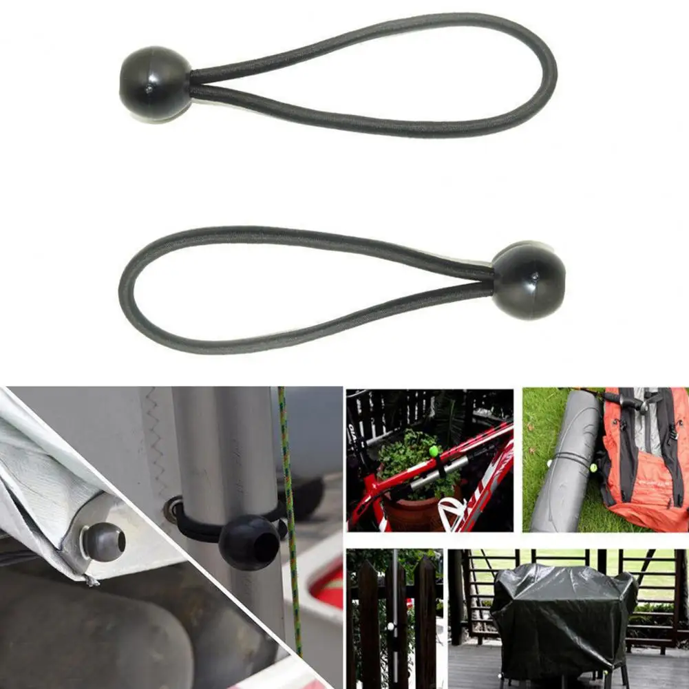 15/40/60Pcs Ball Bungee Cords Outdoor Camping Tent Awning Canopy Tarp Tie Down Cord UV-Resistant Elastic Rope With Plastic Ball