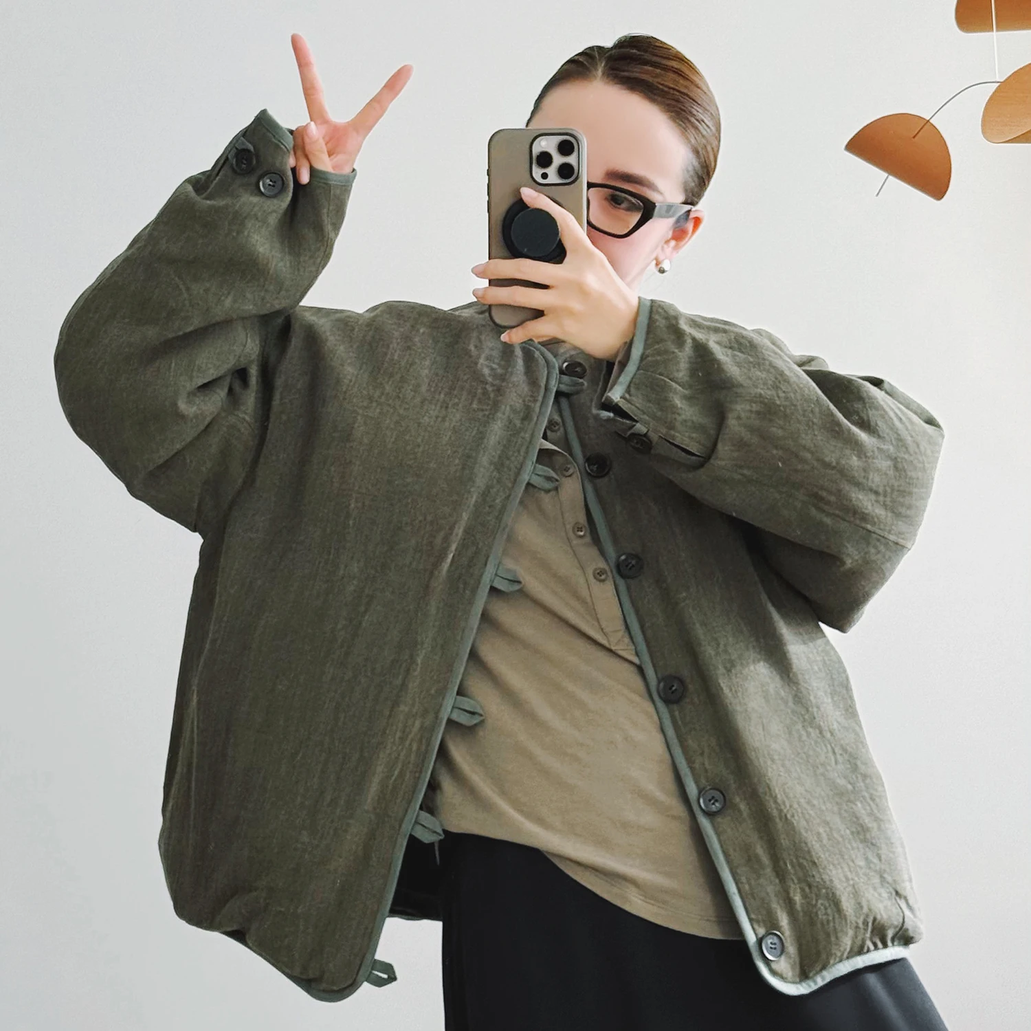 

Retro Vintage Women's down Jaet round Ne Two-Way Wear Warmth Conservation Winter Casual Sle 90% White Du down Filling