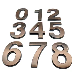 Bronze Door Plate for Hotel Room House Number Plates Electroplated Acrylic Wire Drawing Spot Adhesive Backing 10cm Large