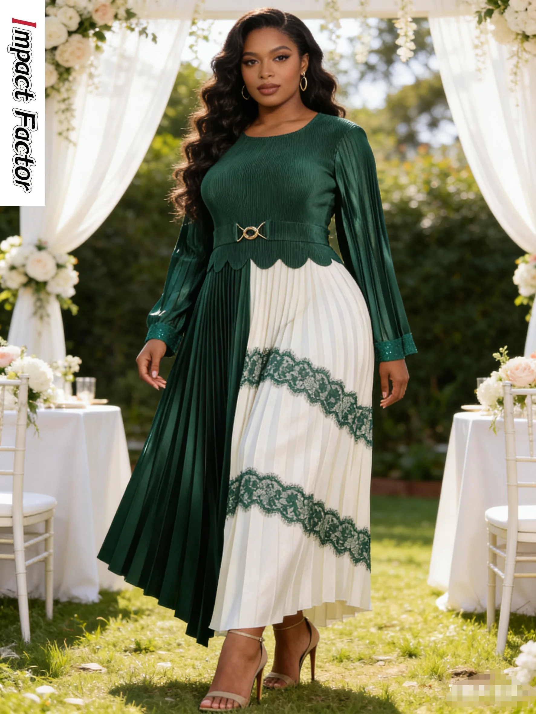 

Miyake Pleated Loose Fashion Dress Women's Printing Elegant 2025 Autumn New Long Dress