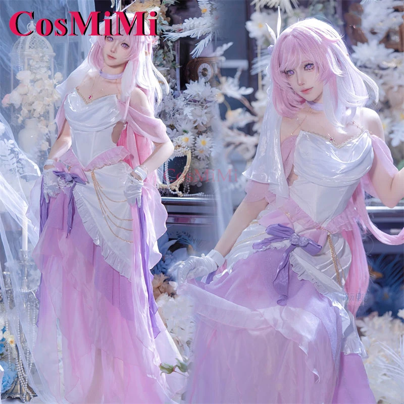 CosMiMi Game Honkai Impact 3 Elysia, костюмы для косплея, новая кожа, элегантное милое торжественное платье, одежда для ролевых игр на Хэллоуин, S-X