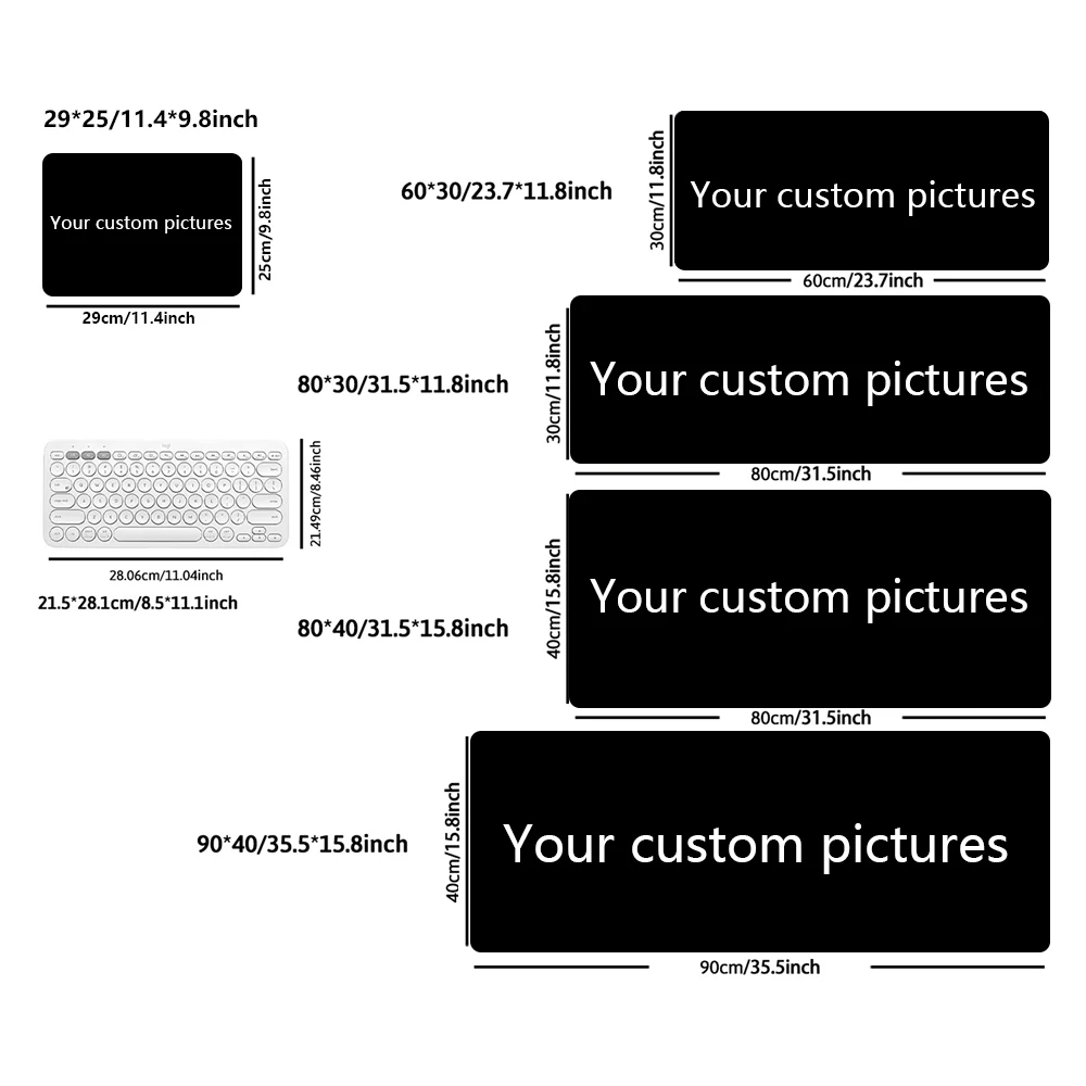 لوحة ماوس كبيرة مخصصة مطبوعة يمكنك صنعها بنفسك Playmat للألعاب لوحة ماوس مخصصة XXL لوحة ماوس للمكتب شعار صور حصيرة مكتبية مخصصة #4