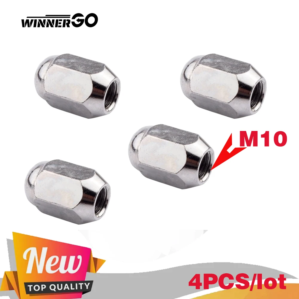 M10X1.25 4pcs/lot Chrome Wheel Hub Nut Fit For Alloy Aluminum Rim Wheel ATV Scooter Buggy UTV Quad Bike Vehicle Moto Accessories