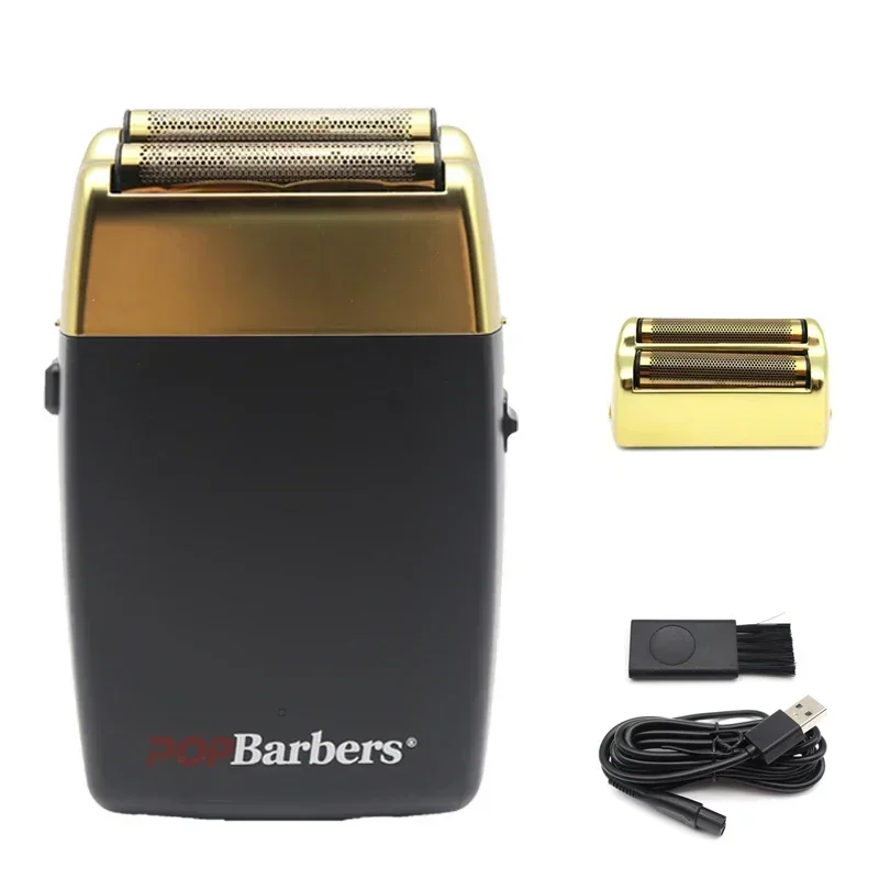 11000 RPM POP Barbers P620 Professional Electric Men's Beard Trimmer Double Foil Shaver Electric Shaver USB Hair Cutting Machine image 3
