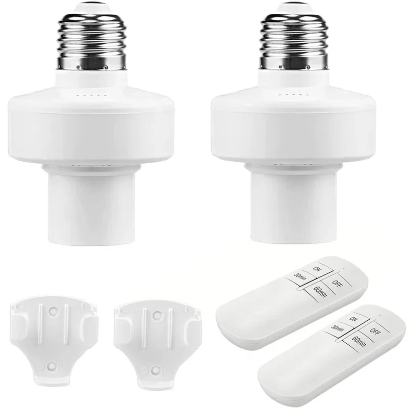 Intelligenter Timer-Schalter, kabellose Fernbedienung, E27, 15 m Reichweite, Lampenfassung, 110 V, 220 V, EIN/Aus, Glühbirne, Sockel, intelligent