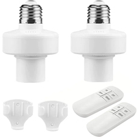 Smart Timer Switch Wireless Remote Control E27 15m Range Lamp Holder 110V 220V ON Off Light Bulb Base Socket Intelligent