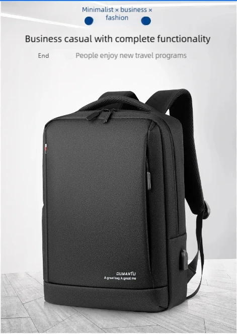 Men's 16.1 Inch Business Laptop Backpack - Oxford Waterproof Anti-theft with USB Charging Casual Daypack for Work Travel School