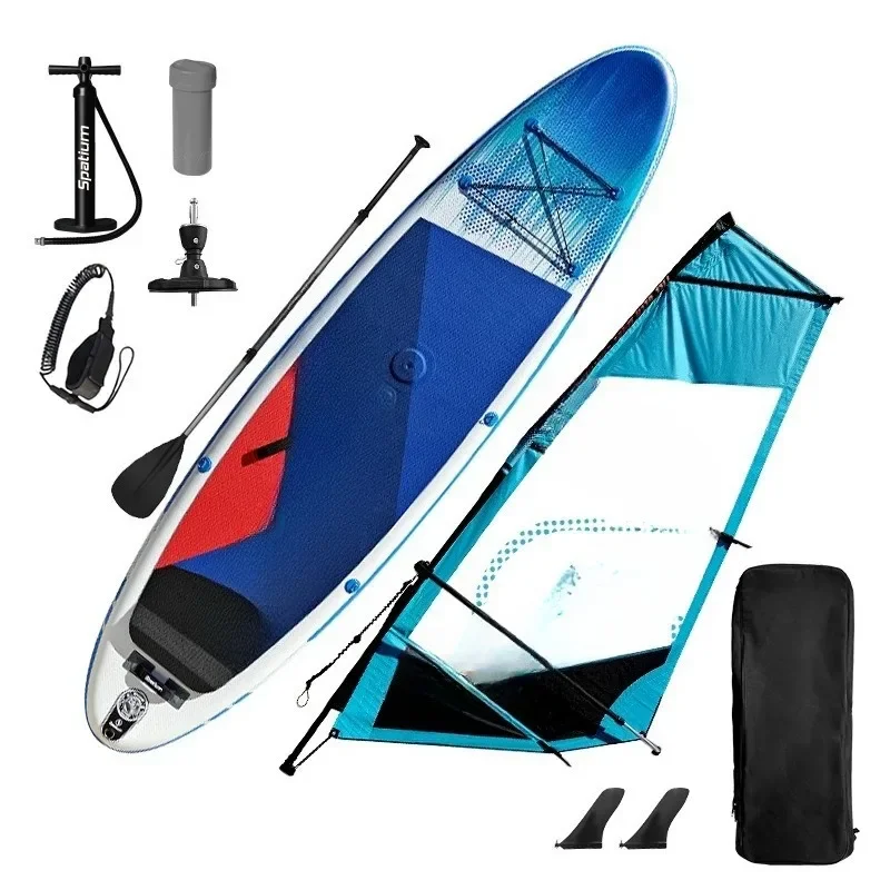 Water surfing windsurfing, stand-up surfing paddle board, base with accessories