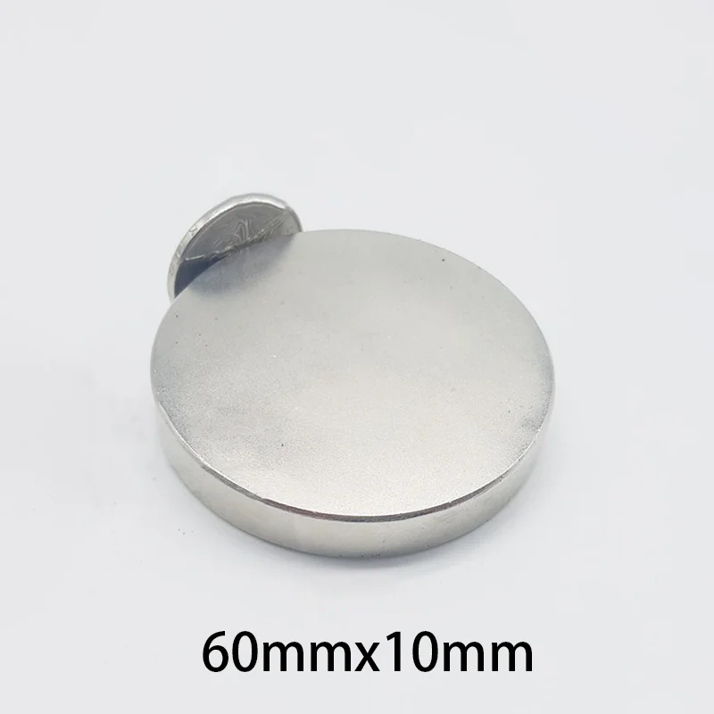 1/2/3PCS 60x10mm  Neodymium Magnets 60mm x 10mm N35 Permanent Round Strong Magnet Super Powerful NdFeB Magnetic Disc