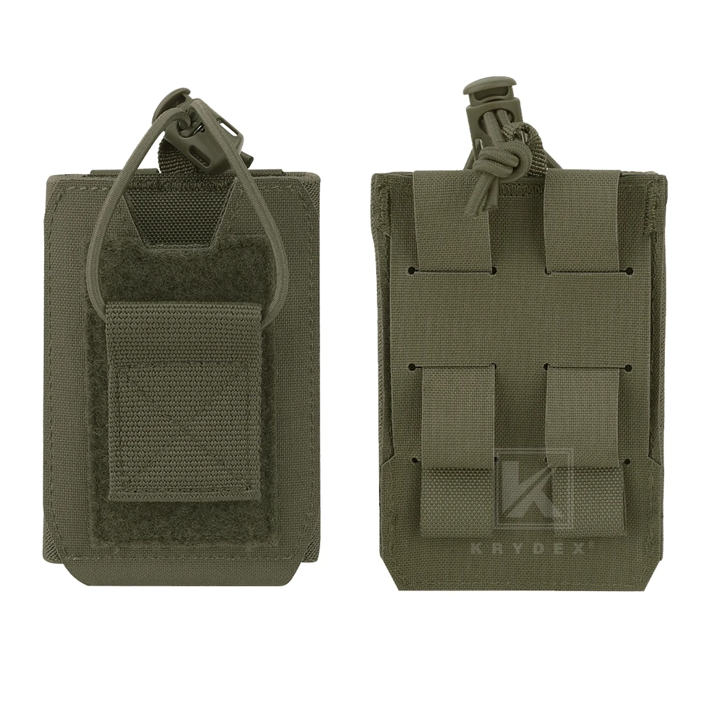KRYDEX Tactical Radio Pouch Walkie Talkie Holster Carry Packet Hunting Sports Waist Bag for BAOFENG MOTO Two Way Walkie