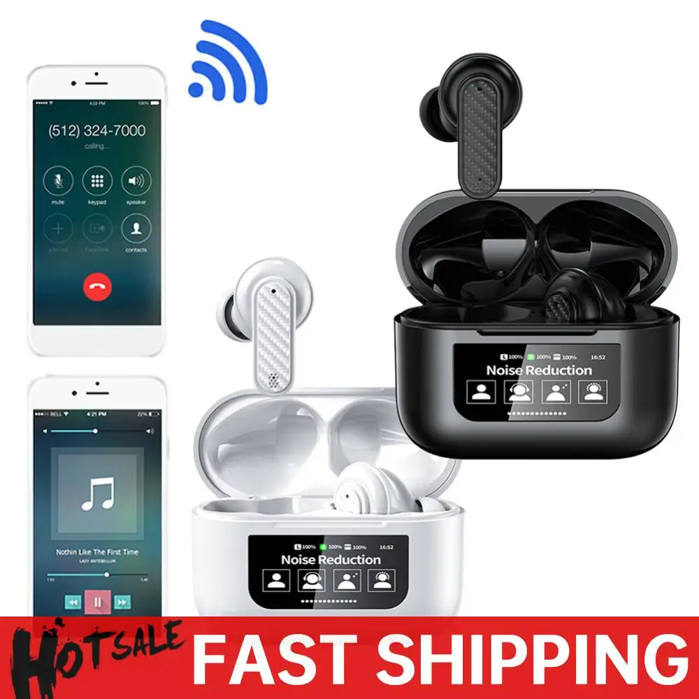 

Беспроводные наушники-переводчики BT 5,4, умный корпус с сенсорным экраном, 144 языка, гарнитура-переводчик для занятий спортом, деловых поездок