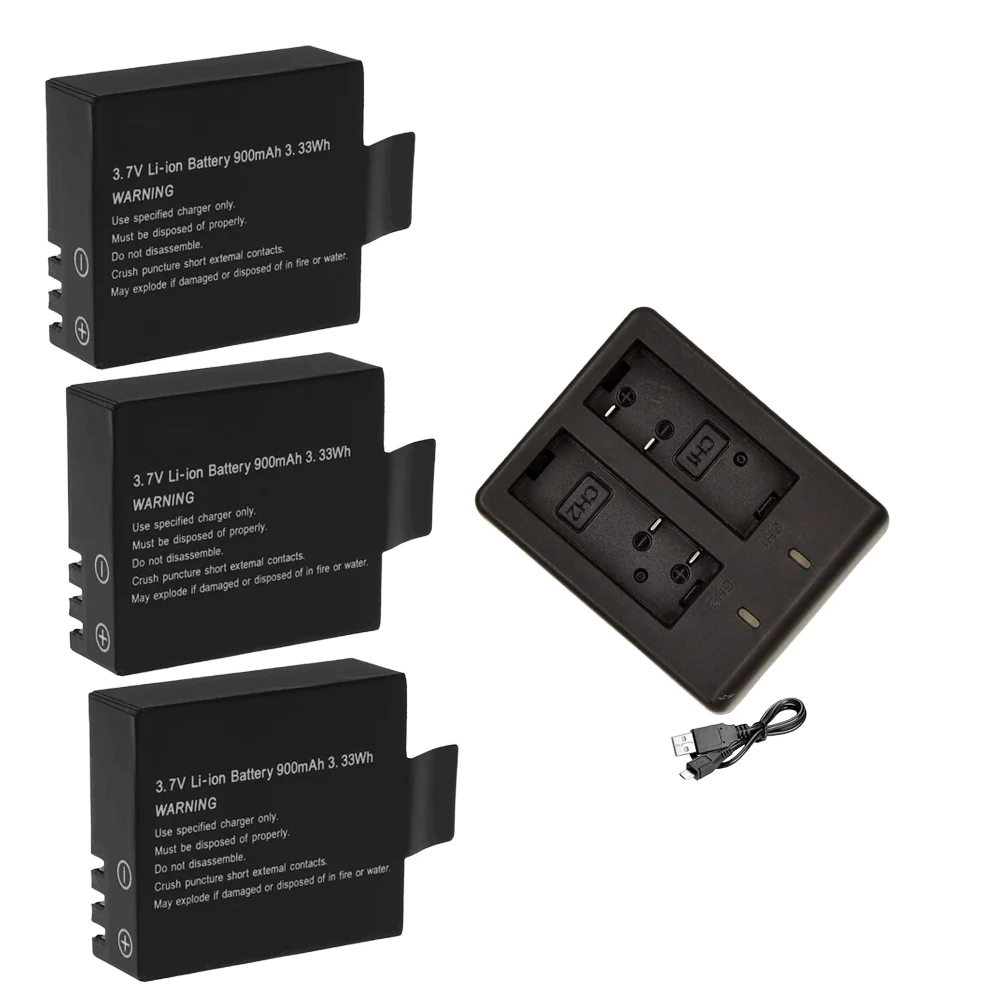 3,7 V 900 mAh wiederaufladbarer Li-Ionen-Akku für SJ4000 SJ5000 SJ6000 WIFi SJCAM Sport Action Camera DV SJ Dedizierter Akku