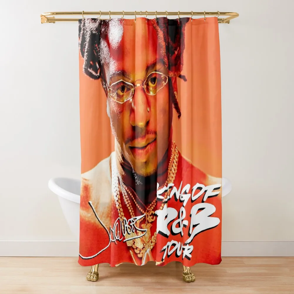 

Twojaq King of R & B American Tour 2019 2020 Shower Curtain Funny Shower Waterproof Fabric Bathroom Curtain