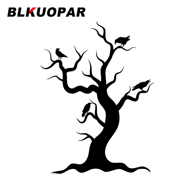 

BLKUOPAR Crows In Tree Car Sticker Scratch-Proof Creative Original Graphics Waterproof Personality Sunscreen Car Accessories