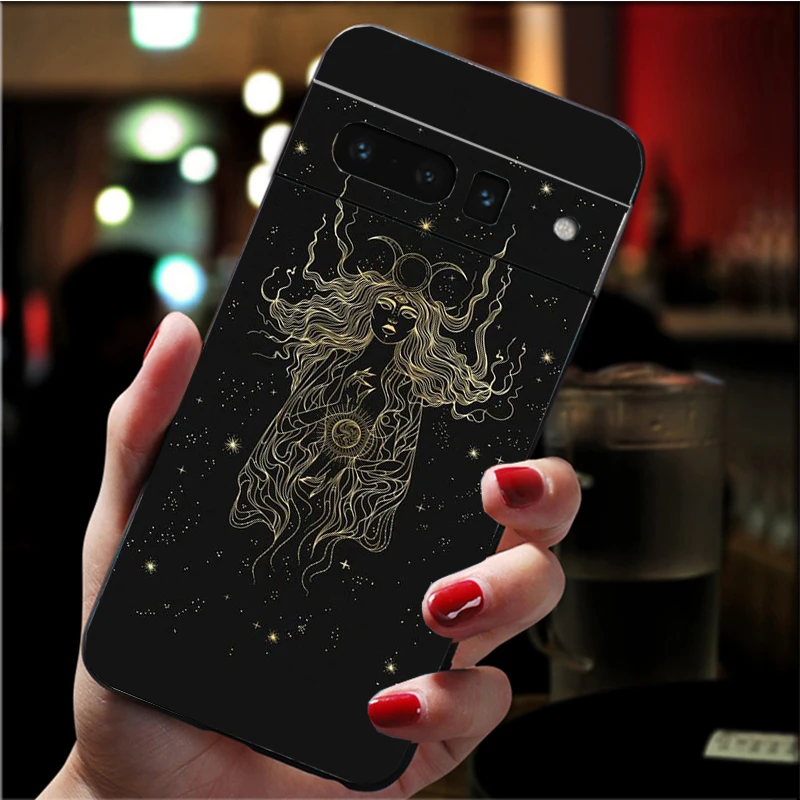 

Phone Case for Google Pixel 10 9 Pro XL 9A 8 7 6 Pro Pixel 8A 7A 6A Pixel 8 7 6 5 Witches Moon Tarot Goddess