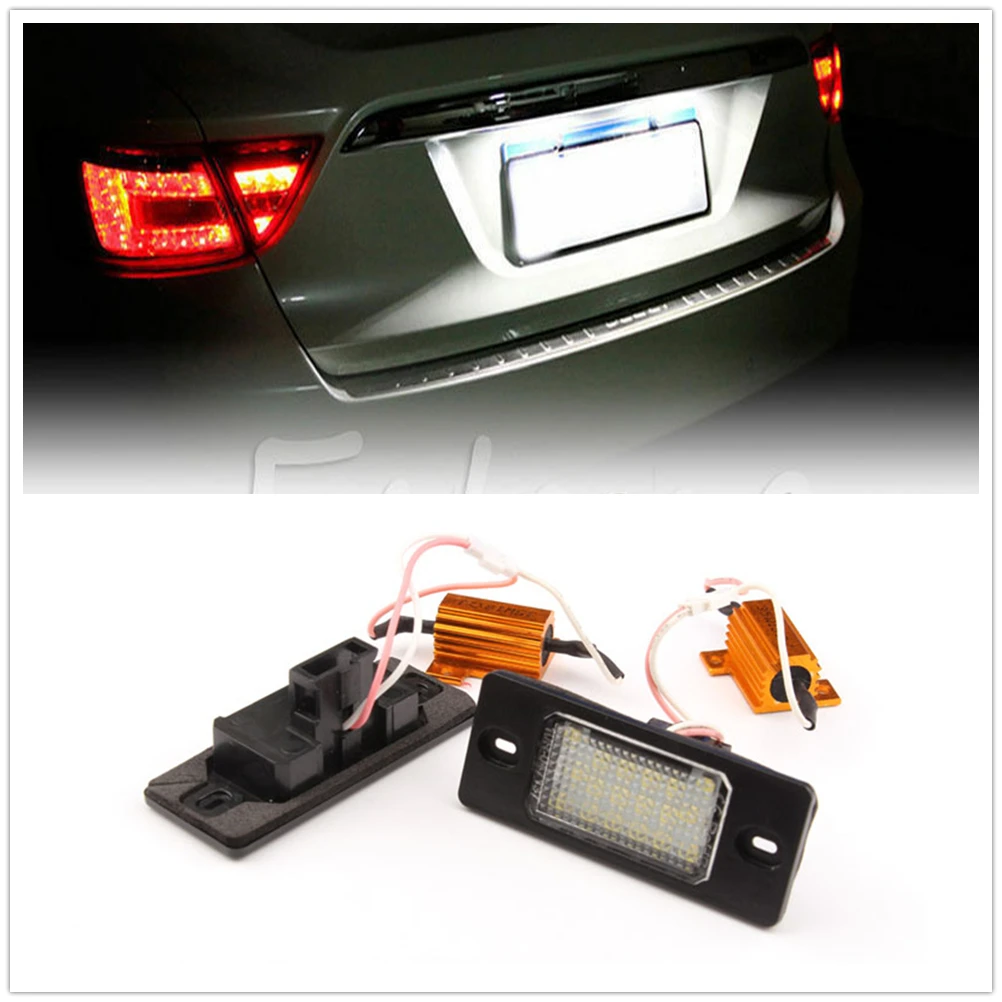 

For Volkswagen VW Touran Touareg Polo Jetta 2011-2012 18LED Error Free License Plate Light Car Rear Number Panel Cover Lamp Bulb