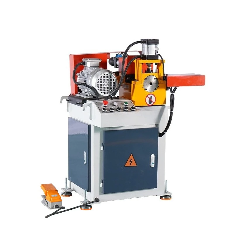 

Semi-automatic chamfering machine 80 single head pneumatic round rod chamfering machine, chamfering machine